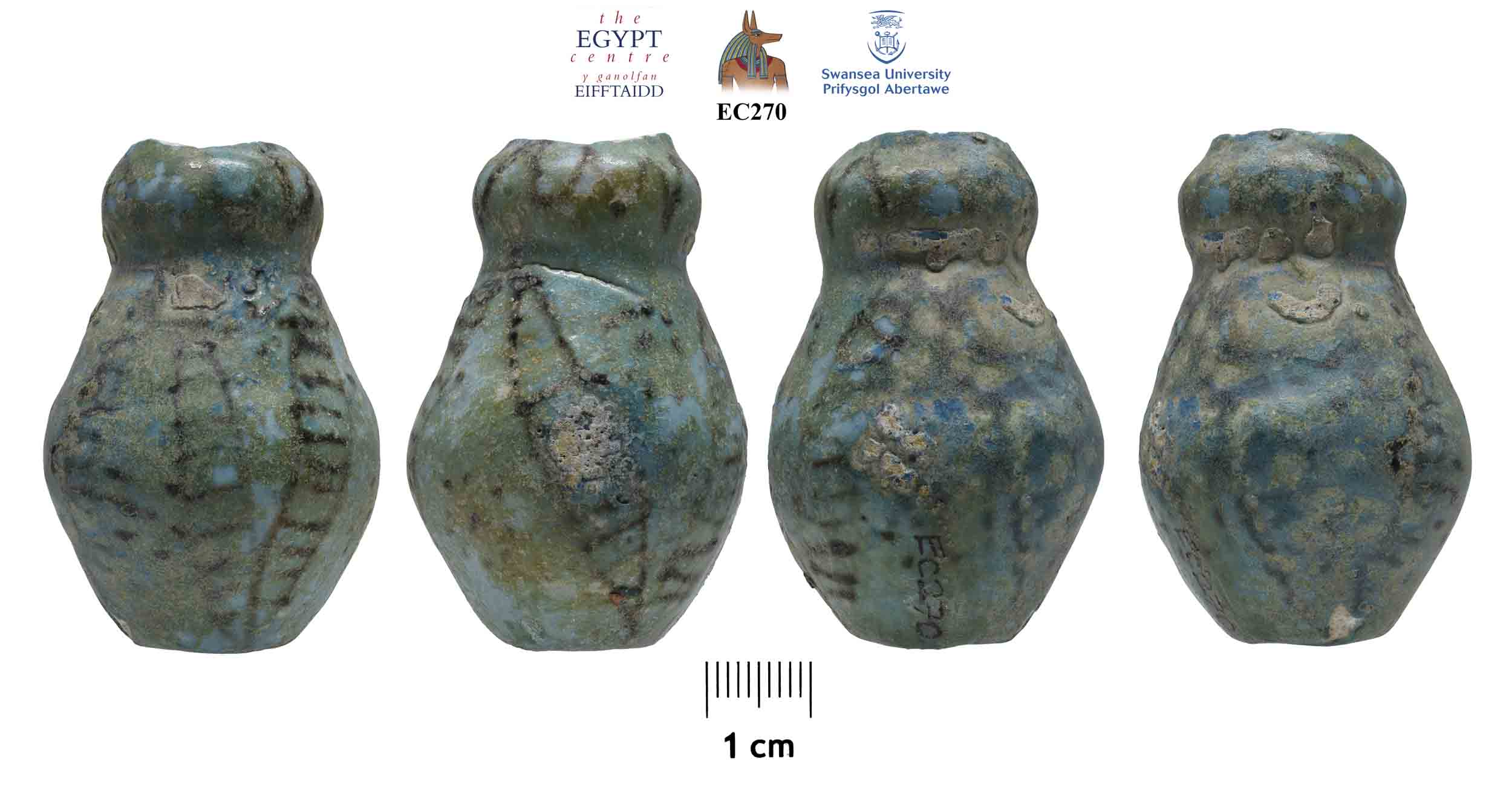 Image for: Faience object, possibly a votive vessel